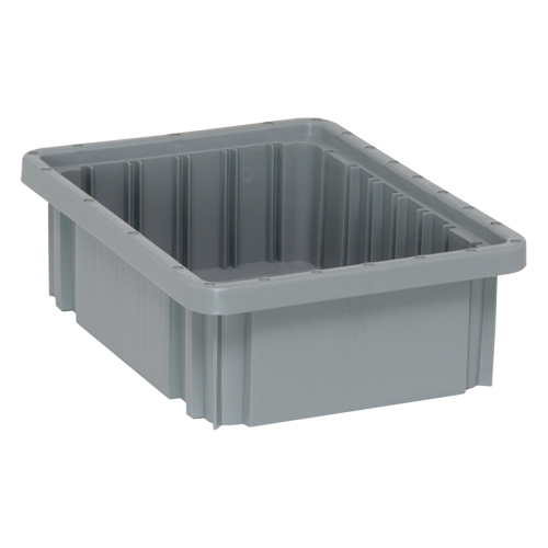 Contenants Divider Box, Plastique, 10,9" la x 8,3" p x 3,5" h, Gris Helyx Safety & Industrial Supplies