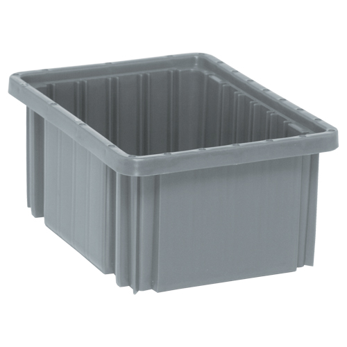 Contenants Divider Box, Plastique, 10,9" la x 8,3" p x 5" h, Gris Helyx Safety & Industrial Supplies