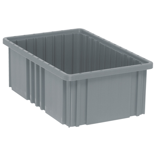 Contenants Divider Box, Plastique, 16,5" la x 10,9" p x 6" h, Gris Helyx Safety & Industrial Supplies
