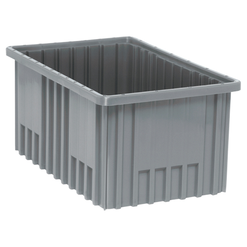 Contenants Divider Box, Plastique, 16,5" la x 10,9" p x 8" h, Gris Helyx Safety & Industrial Supplies