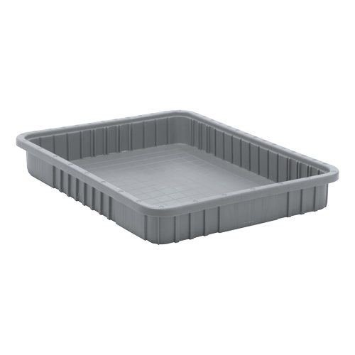 Contenants Divider Box, Plastique, 22,5" la x 17,5" p x 3" h, Gris Helyx Safety & Industrial Supplies