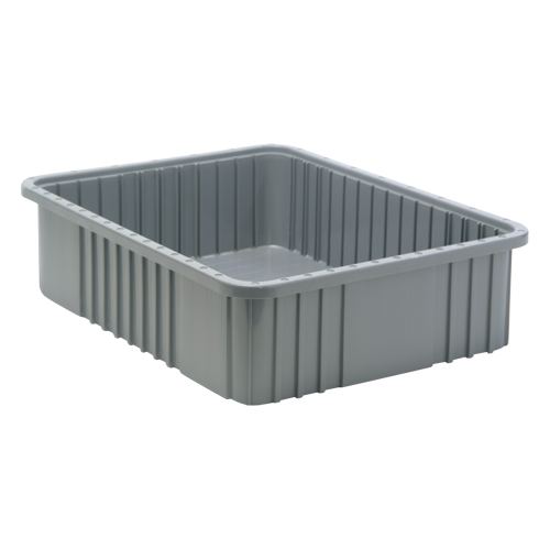 Contenants Divider Box, Plastique, 22,5" la x 17,5" p x 6" h, Gris Helyx Safety & Industrial Supplies
