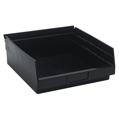 Bac pour &eacute;tag&egrave;re &eacute;conomique, 11-1/8" la, 4" h x 11-5/8" p, Noir Helyx Safety & Industrial Supplies
