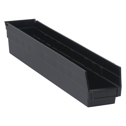 Bac pour &eacute;tag&egrave;re &eacute;conomique, 4-1/8" la, 4" h x 23-5/8" p, Noir Helyx Safety & Industrial Supplies