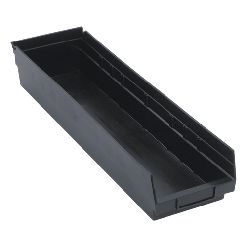 Bac pour &eacute;tag&egrave;re &eacute;conomique, 6-5/8" la, 4" h x 23-5/8" p, Noir Helyx Safety & Industrial Supplies