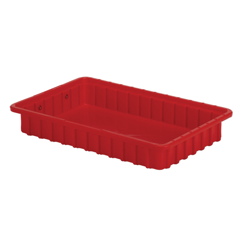 Contenants Divider Box, Poly&eacute;thyl&egrave;ne, 16,5" la x 10,9" p x 2,5" h, Rouge Helyx Safety & Industrial Supplies