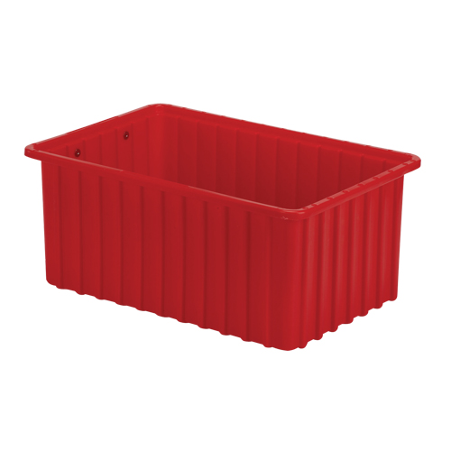 Divider Box&reg; Containers, Polyethylene, 16.5" W x 10.9" D x 7" H, Red Helyx Safety & Industrial Supplies
