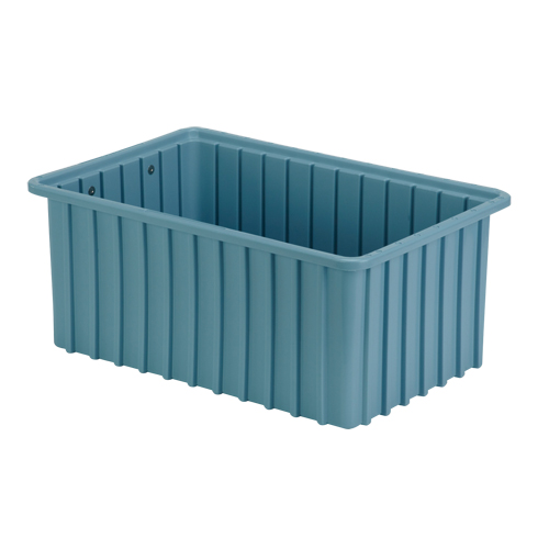 Divider Box&reg; Containers, Polyethylene, 16.5" W x 10.9" D x 7" H, Light Blue Helyx Safety & Industrial Supplies