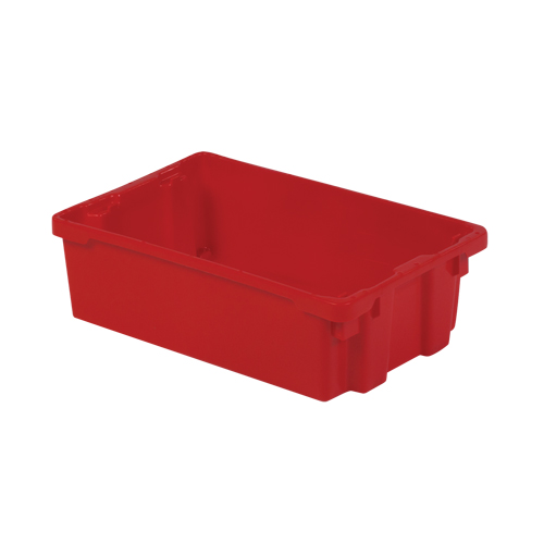 Polylewton Stack-N-Nest&reg; Containers, 6.2" x 20.1" x 13", Red Helyx Safety & Industrial Supplies