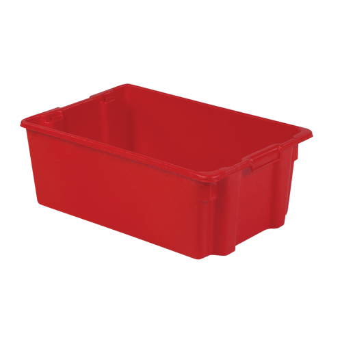 Contenants Stack-N-Nest Polylewton, 10,5" x 28,4" x 18,7", Rouge Helyx Safety & Industrial Supplies