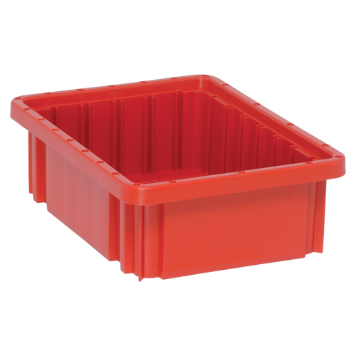 Contenants Divider Box, Plastique, 10,9" la x 8,3" p x 3,5" h, Rouge Helyx Safety & Industrial Supplies