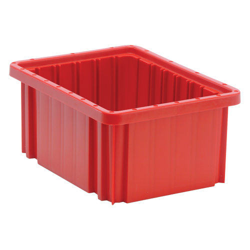 Contenants Divider Box, Plastique, 10,9" la x 8,3" p x 5" h, Rouge Helyx Safety & Industrial Supplies