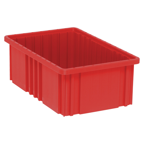 Divider Box&reg; Containers, Plastic, 16.5" W x 10.9" D x 6" H, Red Helyx Safety & Industrial Supplies