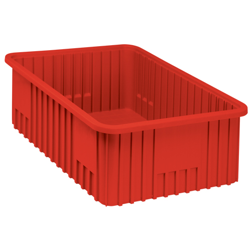 Contenants Divider Box, Plastique, 22,5" la x 17,5" p x 8" h, Rouge Helyx Safety & Industrial Supplies
