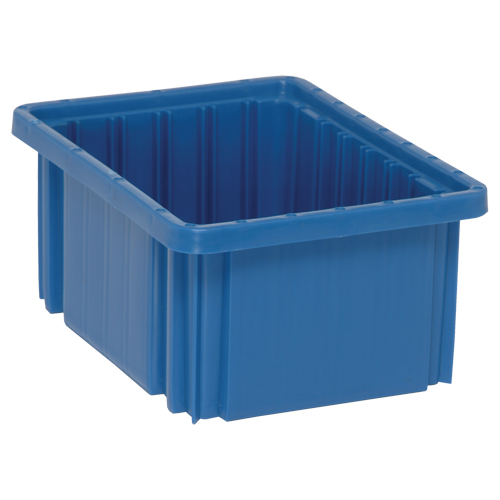 Contenants Divider Box, Plastique, 10,9" la x 8,3" p x 5" h, Bleu Helyx Safety & Industrial Supplies