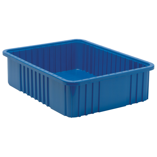 Divider Box&reg; Containers, Plastic, 22.5" W x 17.5" D x 6" H, Blue Helyx Safety & Industrial Supplies