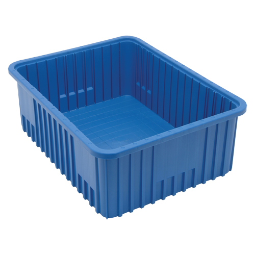 Contenants Divider Box, Plastique, 22,5" la x 17,5" p x 8" h, Bleu Helyx Safety & Industrial Supplies