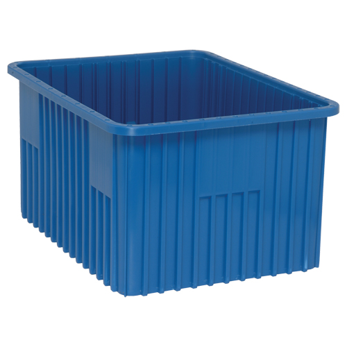 Contenants Divider Box, Plastique, 22,5" la x 17,5" p x 12" h, Bleu Helyx Safety & Industrial Supplies