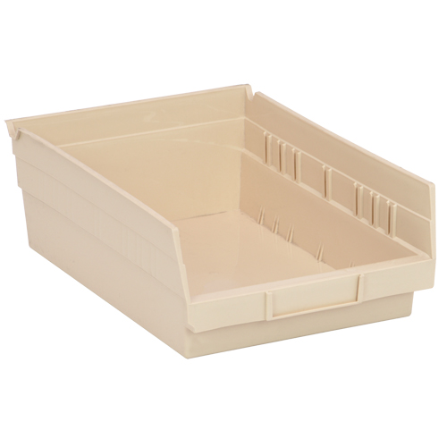 Economy Shelf Bin, 8-3/8" W x 4" H x 11-5/8" D, Ivory Helyx Safety & Industrial Supplies