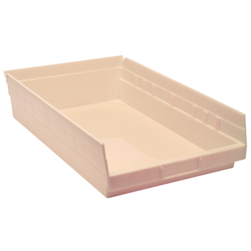 Bac pour &eacute;tag&egrave;re &eacute;conomique, 11-1/8" la, 4" h x 17-7/8" p, Ivoire Helyx Safety & Industrial Supplies