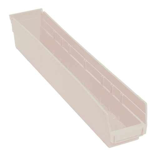 Economy Shelf Bin, 4-1/8" W x 4" H x 23-5/8" D, Ivory Helyx Safety & Industrial Supplies