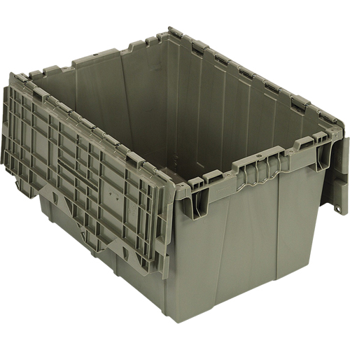 Conteneur &agrave; couvercle attach&eacute;, 12,75" x 19,25" x 15,25", Vert Helyx Safety & Industrial Supplies