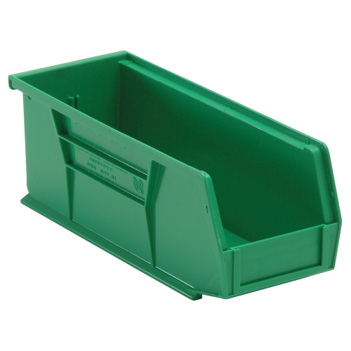 Ultra Stack & Hang Bin, 4-1/8" W x 4" H x 10-7/8" D, Green Helyx Safety & Industrial Supplies