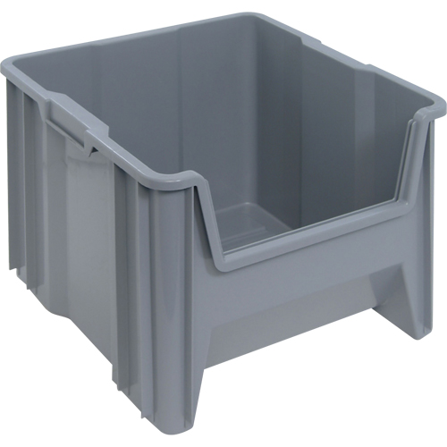 Contenants &agrave; empiler g&eacute;ants, 16,5" la x 17,5" p x 12,5" h, Gris Helyx Safety & Industrial Supplies
