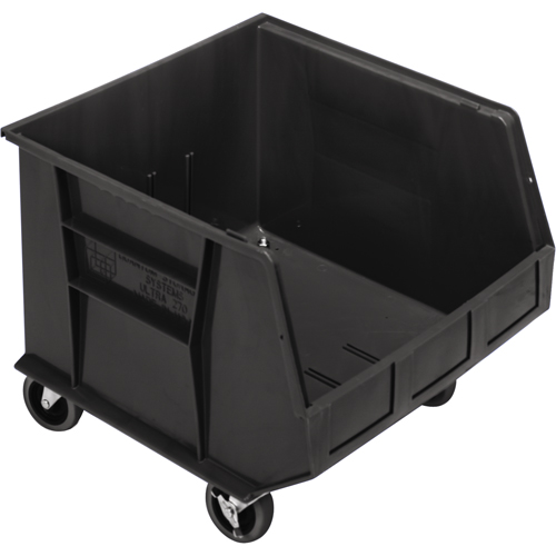 Bac mobile, 14" ha x 16-1/2" la x 18" p, Capacit&eacute; de 75 lb, Noir Helyx Safety & Industrial Supplies