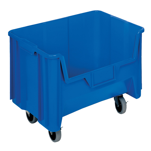 Bac g&eacute;ant mobile empilable, 12-7/16" ha x 19-7/8" la x 15-1/4" p, Capacit&eacute; de 250 lb, Bleu Helyx Safety & Industrial Supplies