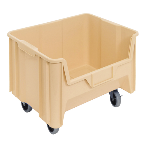 Bac g&eacute;ant mobile empilable, 12-7/16" ha x 19-7/8" la x 15-1/4" p, Capacit&eacute; de 250 lb, Ivoire Helyx Safety & Industrial Supplies