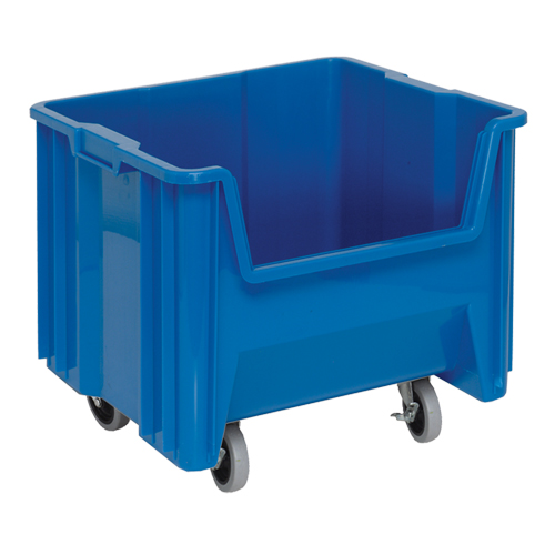 Bac g&eacute;ant mobile empilable, 12-1/2" ha x 16-1/2" la x 17-1/2" p, Capacit&eacute; de 250 lb, Bleu Helyx Safety & Industrial Supplies