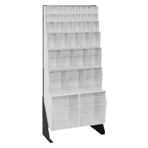 Tip-Out Bins Stand, 23-5/8" W x 8" D x 52" H, 38 Drawers Helyx Safety & Industrial Supplies