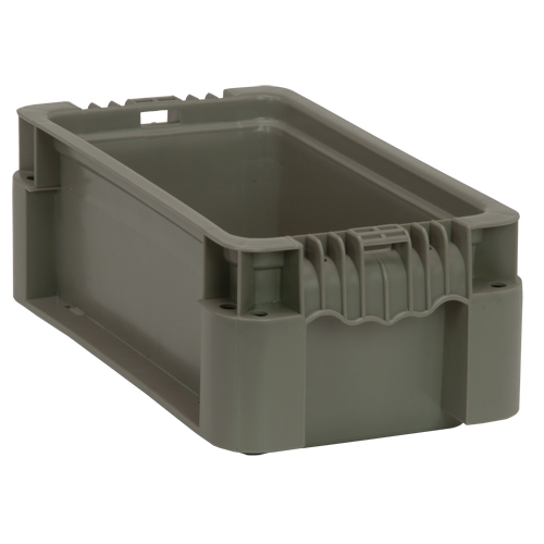 Contenant pliable et empilable, 7" la x 12" p x 5" h, Gris Helyx Safety & Industrial Supplies