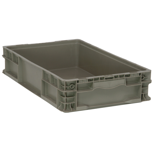 Contenant pliable et empilable, 15" la x 24" p x 5" h, Gris Helyx Safety & Industrial Supplies
