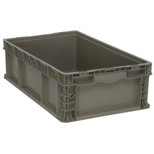 Contenant pliable et empilable, 15" la x 24" p x 7,5" h, Gris Helyx Safety & Industrial Supplies