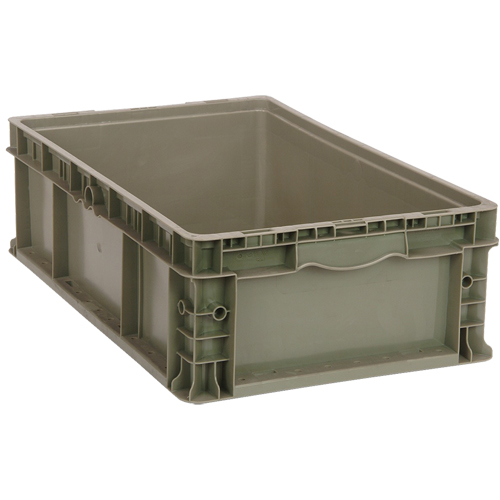 Contenant empilable, 15" la x 15" p x 9,5" h, Gris Helyx Safety & Industrial Supplies