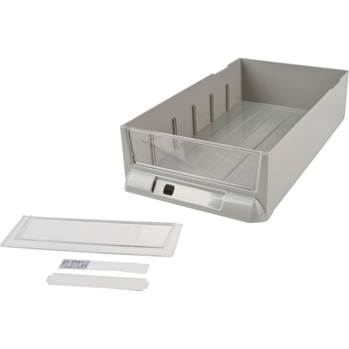 Replacement Drawer for KPC-100 Parts Cabinets, Plastic, 6-3/8" W x 11-3/10" D x 2-11/16" H, Grey Helyx Safety & Industrial Supplies
