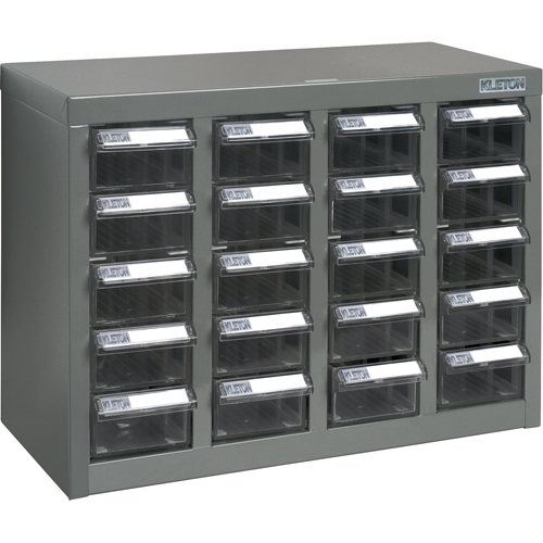 Casiers pour pi&egrave;ces KPC-600, Acier, 20 tiroirs, 18-1/3" x 8-2/3" x 13-3/4", Gris Helyx Safety & Industrial Supplies