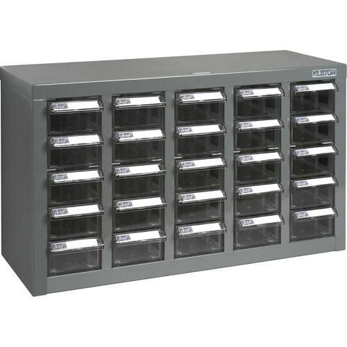 Casiers pour pi&egrave;ces KPC-600, Acier galvanis&eacute;, 25 tiroirs, 23-1/10" x 8-7/10" x 13-4/5", Gris Helyx Safety & Industrial Supplies