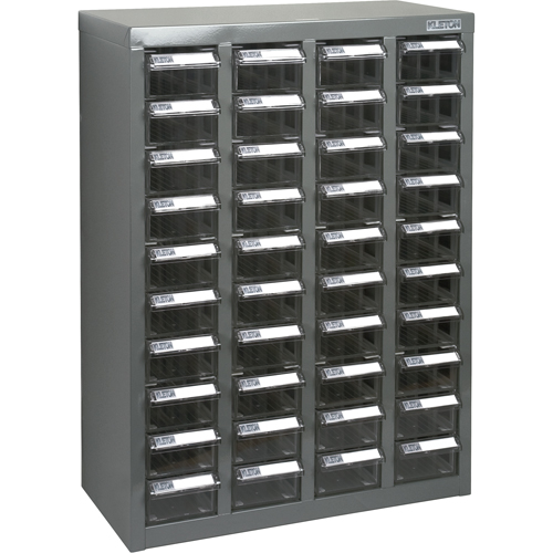 Casiers pour pi&egrave;ces KPC-600, Acier galvanis&eacute;, 40 tiroirs, 18-3/10" x 8-7/10" x 25-3/10", Gris Helyx Safety & Industrial Supplies