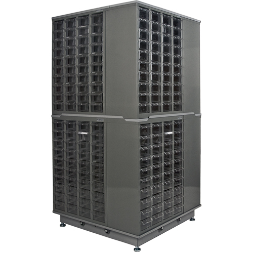 Casiers pour pi&egrave;ces KPC-600, Acier galvanis&eacute;, 40 tiroirs, 18-3/10" x 8-7/10" x 25-3/10", Gris Helyx Safety & Industrial Supplies