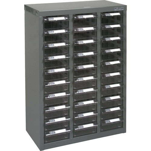 KPC-700 Parts Cabinet, Galvanized Steel, 30 Drawers, 17-1/2" x 8-7/10" x 25-3/10", Grey Helyx Safety & Industrial Supplies