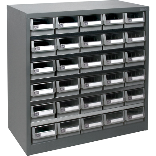KPC-HD Heavy-Duty Parts Cabinet, Galvanized Steel, 30 Drawers, 34-3/5" x 15-7/10" x 34-3/5", Grey Helyx Safety & Industrial Supplies