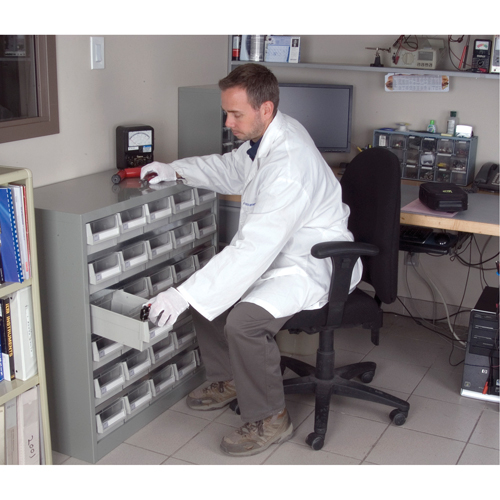 KPC-HD Heavy-Duty Parts Cabinet, Galvanized Steel, 30 Drawers, 34-3/5" x 15-7/10" x 34-3/5", Grey Helyx Safety & Industrial Supplies