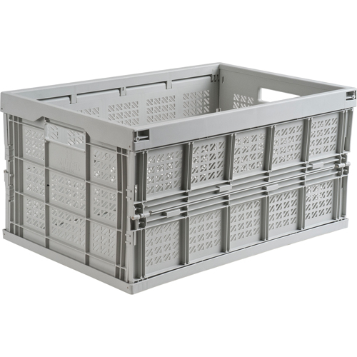 Bac repliable, 21" lo x 14" la x 10,5" h, Gris Helyx Safety & Industrial Supplies