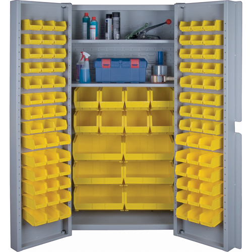 Deep Door Combination Cabinets, 38" W x 24" D x 72" H, Grey Helyx Safety & Industrial Supplies