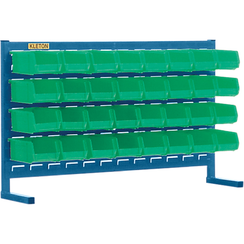 Louvered Rack with Bins, 32 Bins, 36" W x 8-1/4" D x 22" H Helyx Safety & Industrial Supplies