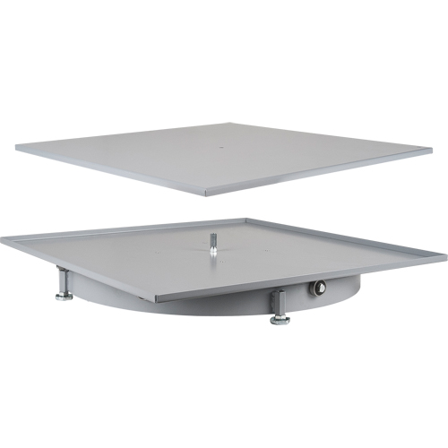 Heavy-Duty Industrial Carousel Drawer Cabinets, Steel, 27-1/2" W x 27-1/2" D x 4" H, Grey Helyx Safety & Industrial Supplies