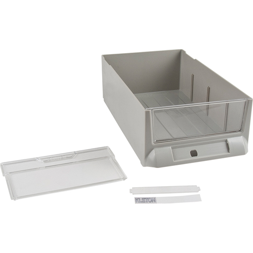 Replacement Drawer for KPC-200 Parts Cabinets, Plastic, 5-3/8" W x 9-13/16" D x 3-3/10" H, Grey Helyx Safety & Industrial Supplies